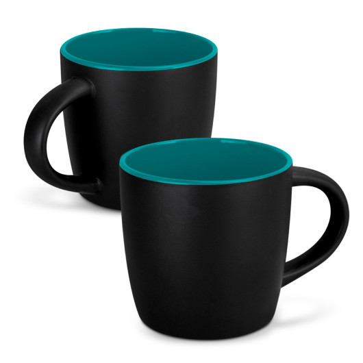 Black Teal Fitzroy Coffee Mugs